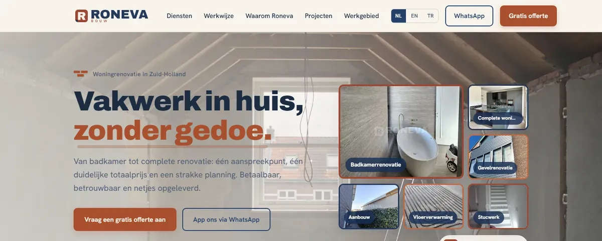 Roneva Bouw: website
